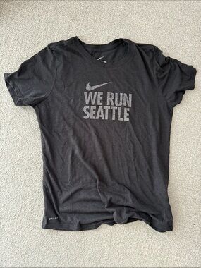 Nike Black 'We Run Seattle' Short Sleeve Tee